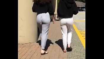 Teen sluts in Grey sweatpants get their asses creeped