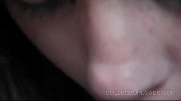 College chick fits cock up slit and humps it