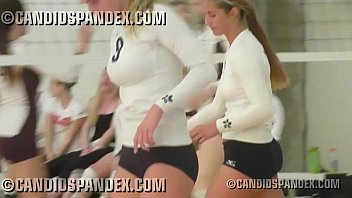 Tiny tight spandex volleyball shorts