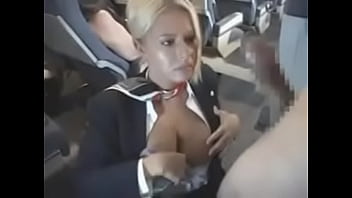 Pretty Blonde Flight Attendant Riley Evans Sucks A Cock