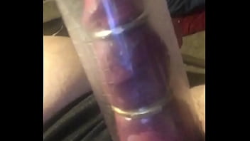 Cock rings on Pumped penis