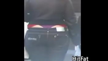 Purple Thong Sticking Out While In Public