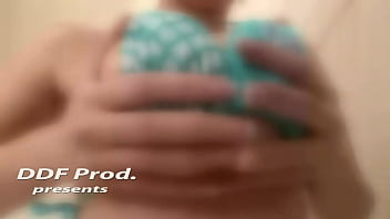 Bikini babe masturbates in shower!