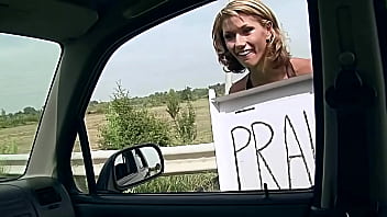 Street predators series. Hitchhiking girl in trouble. Part 1. Capturing her at the side of the road.