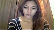 amazing cute teen latina bating with screwdriver on webcam